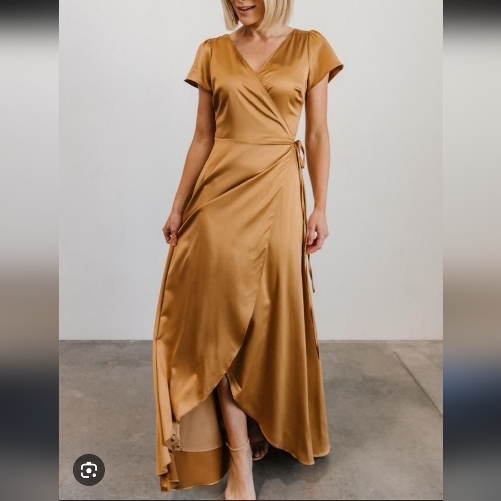 Baltic Born Gold Wrap Dress